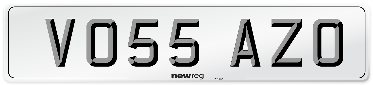 VO55 AZO Number Plate from New Reg